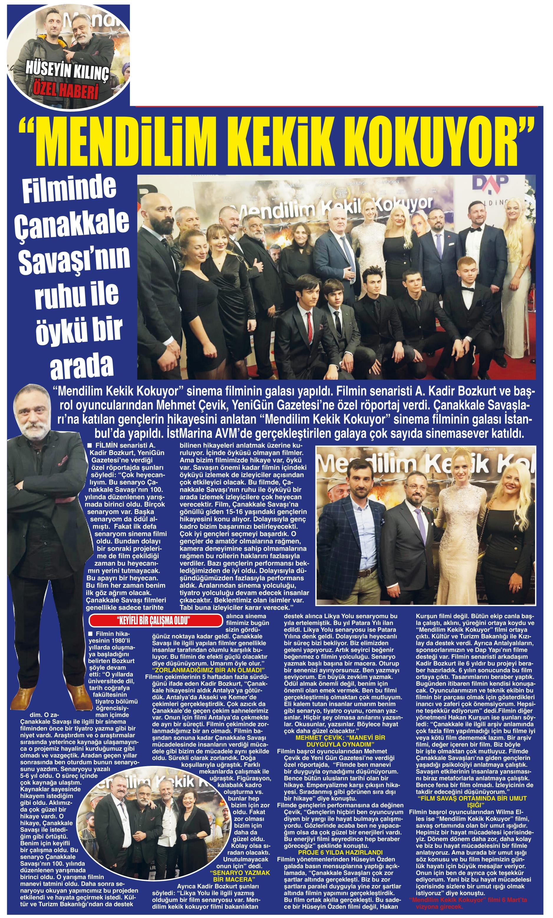 MENDİLİM KEKİK KOKUYOR